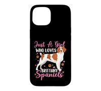 Juste Une Fille Qui Aime Les épagneuls bretons - American Brittany Coque pour iPhone 15
