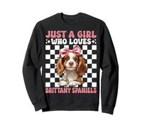 Juste Une Fille Qui Aime Les épagneuls bretons Le Chien Brittany Spaniel Sweatshirt