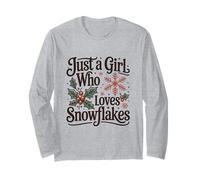 Juste Une Fille Qui Aime Les Flocons de Neige pour Noël en Hiver Manche Longue
