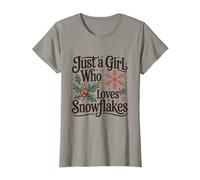 Juste Une Fille Qui Aime Les Flocons de Neige pour Noël en Hiver T-Shirt