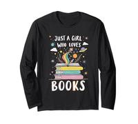 Juste Une Fille Qui Aime Les Livres, la Lecture Fantastique, Un Mignon ver de bibliothèque Manche Longue