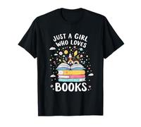 Juste Une Fille Qui Aime Les Livres, Une Lecture rêveuse, Un Mignon ver de bibliothèque T-Shirt