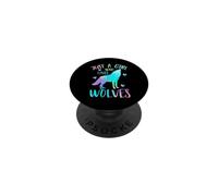 Juste Une Fille Qui Aime Les Loups - Loup PopSockets PopGrip Adhésif