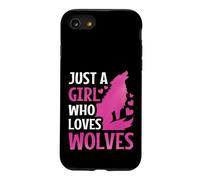Juste Une Fille Qui Aime Les Loups, Une Jolie Amoureuse des Loups, la Nature et la Faune Coque pour iPhone SE (2020) / 7/8