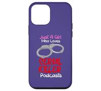 Juste Une Fille Qui Aime Les podcasts sur Les tueurs en série True Crimes Coque pour iPhone 12 Mini