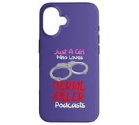 Juste Une Fille Qui Aime Les podcasts sur Les tueurs en série True Crimes Coque pour iPhone 16