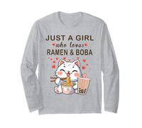 Juste Une Fille Qui Aime Les Ramen et Les Boba Manche Longue