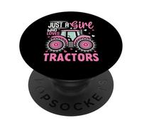 Juste Une Fille Qui Aime Les tracteurs PopSockets PopGrip Adhésif