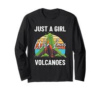 Juste Une Fille Qui Aime Les volcans, Une volcanologue Amusante, Amoureuse de la Lave Manche Longue