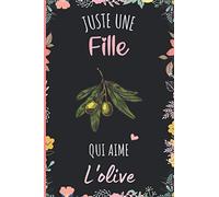 Juste une Fille Qui Aime L'Olive: Cahier à larges lignes pour les fille qui aime L'Olive - Cahier parfait pour les filles pour l'école, la maison ou le travail - 6 x 9 pouces - 110 pages