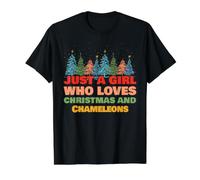 Juste Une Fille Qui Aime Noël et Les caméléons T-Shirt Graphique avec Valeur