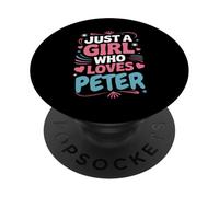 Juste Une Fille Qui Aime Peter Cute Peter Fan ou Partenaire Peter PopSockets PopGrip Adhésif