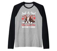 Juste Une Fille Qui Aime Son Boston Terrier - Dog Mom Manche Raglan