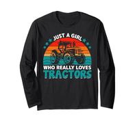 Juste Une Fille Qui Aime Vraiment Les tracteurs Manche Longue