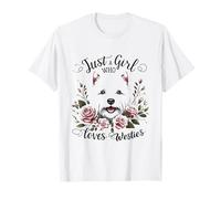 Juste une fille qui aime Westies Westie Lover Girls Women T-Shirt