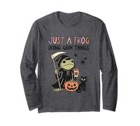 Juste une grenouille qui fait des choses sinistres pour Halloween Manche Longue