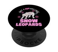 Juste Une Maman Qui Aime Les léopards des neiges Jolies Mamans léopard des neiges PopSockets PopGrip Adhésif