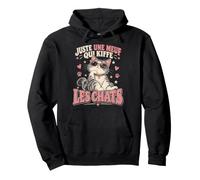 Juste Une Meuf Qui Kiffe Les Chats Félins Sweat à Capuche