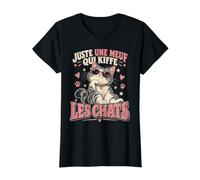 Juste Une Meuf Qui Kiffe Les Chats Félins T-Shirt