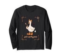Juste Une oie effrayante Halloween Une oie Stupide Halloween drôle Manche Longue