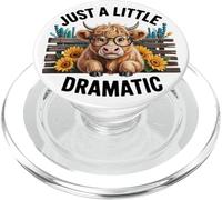 Juste Une Petite Vache Dramatique des Highlands, Une génisse drôle PopSockets PopGrip pour MagSafe