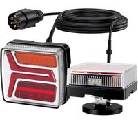 Justech 2 PCS Feux Arrière 35 LED pour Remorque, Ampoules Feux Arrière avec Câble Détachable de 10 m et Connecteur 7 Broches pour Remorque Camion Caravane 12V/24V