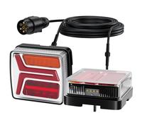 Justech 2PCS Feux Arrière LED pour Remorque 12V/24V, Ampoules de Feu Arrière avec Câble de 10 m et Connecteur 7 Broches, pour Remorque, Camion, Caravane