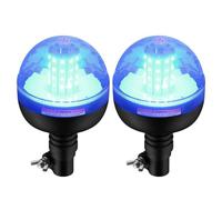 Justech 2pcs Gyrophare LED Bleu, 12V E-Mark E9 40LEDs Lumière Stroboscopique d'Avertissement d'urgence IP56 étanche 3 Modes de Flash Strobe Beacon Light Bleu pour Camion Tracteur Caravane