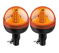 Justech 2pcs Gyrophare LED Orange, 12V E-mark E9 40LEDs Lumière Stroboscopique d'Avertissement d'Urgence IP56 étanche 3 Modes de Flash Strobe Beacon Light Ambre pour Camion Tracteur Caravane