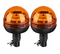 Justech 2pcs Gyrophare LED Orange, 12V E-Mark E9 40LEDs Lumière Stroboscopique d'Avertissement d'urgence IP56 étanche 3 Modes de Flash Strobe Beacon Light Ambre pour Camion Tracteur Caravane…