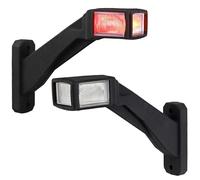 Justech 2x Feux de Gabarit Latéraux LED, Lumière de Position 6 LED Homologuée E-Mark, IP65 Étanche, Feux Latéraux à 3 Couleurs Haute Luminosité pour Camions/Remorques/Camping-Cars 10V-30V
