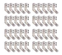 Justech 40pcs 90° Angle Interne Rainure en T EU-2020 Rainure 6 Profilé en Aluminium Acier au Carbone Supports de Raccord d’Angle L-Forme avec Vis pour Rainure de Coin Angle Interne Connexion Interne