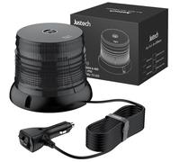 Justech 72 LED Voyants d’avertissement Éclairage d’urgence Lumière Stroboscopique Ambre 12/24V 6 Modes d’éclairage avec Cordon d’alimentation Allume-cigare 5m Homologation E57