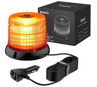 Justech 72LED Lumière Stroboscopique étanche Rotative IP67, Lumière d’urgence de Voiture Approuvée, 7 Modes de Vol avec Câble de 5 m pour Tracteur de Remorque de Camion de Véhicule 12V / 24V