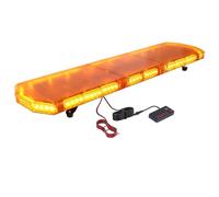 Justech 88LEDs 88W Lampe d'Avertissement Stroboscopique 21 Modes de Flash Beacon d'Urgence Ambre Danger Balise Étanche avec Contrôleur à Affichage Numérique 12/24V pour Camion Remorque-Coque Ambre