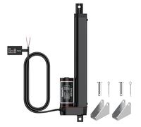 Justech Actionneur linéaire 1000N 200mm Moteur d’actionneur Linéaire 12V, IP65 étanche Alliage d’aluminium pour Réglage du siège Auto Bureaux Réglables en Hauteur, Rideaux Motorisés