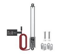 Justech Actionneur linéaire 100mm Moteur 12V 4" 32N Moteur linéaire robuste pour voiture RV Ouvre-porte électrique Machines agricoles industrielles Clean Ships Cargo Fenêtre médicale - Argent