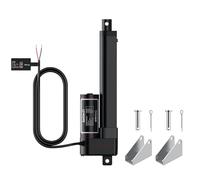 Justech Actionneur Linéaire Actionneur Linéaire 150mm/6in 3000N/660LBS IP65 Moteur Étanche Actionneurs à Technologie Linéaire Agricoles Industrielles Véhicules-Noir