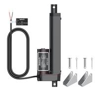 Justech Moteur à Actionneur Linéaire DC 12V 1500N 150mm Moteur Linéaire Automatique Ouvre-Porte Électrique Automatique RV Construction de Machines Agricoles Industrielles Véhicules-Noir