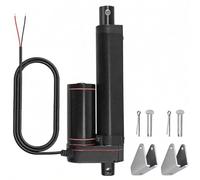 Justech Moteur à Actionneur Linéaire DC 12V 750N 100mm Vérin Moteur Linéaire à Déclenchement Automatique Ouvre-porte Électrique Automatique RV Construction de Machine Agricole Industrielle-Noir