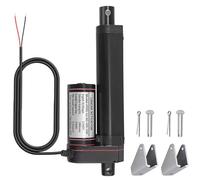 Justech Moteur à Actionneur Linéaire DC 12V 750N 100mm Vérin Moteur Linéaire à Déclenchement Automatique Ouvre-Porte Électrique Automatique RV Construction de Machine Agricole Industrielle-Noir