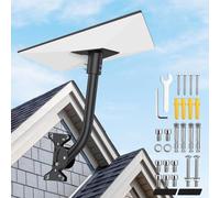 Justech Prise en Charge de Starlink Gen 3 Kit de Montage Mural en Aluminium avec Adaptateur de Tube Gen 3 Compatible avec la Plaque Standard Starlink Gen3/V3