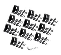 Justech Profilé d'angle en aluminium 4040 - 10 équerres d'angle, matériel de fixation pour extrusion, connecteur d'angle, support mural, matériel de montage pour structure de cadre en aluminium,