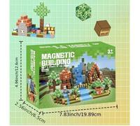 JustForVibe - 150 cubes magnétiques/aimantés 3D enfant style Minecraft - STEM - 150PCS