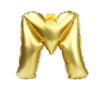 JUSTFOX - Ballon en aluminium avec lettres de l'alphabet 40 cm M