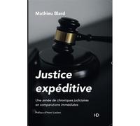 Justice expéditive Chroniques judiciaires en comparutions immédiates - Mathieu Blard - H Diffusion - broché - Essai