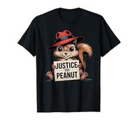 Justice for Peanut Animal Lovers Graphic Cartoon T-Shirt