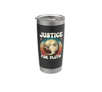 Justice for Pluto Vintage N'oubliez jamais les sciences spatiales amusantes Gobelet isotherme en acier inoxydable double paroi
