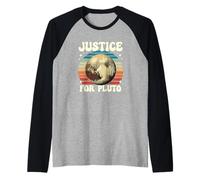 Justice for Pluto Vintage N'oubliez jamais Les Sciences spatiales Amusantes Manche Raglan
