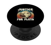 Justice for Pluto Vintage N'oubliez jamais Les Sciences spatiales Amusantes PopSockets PopGrip Adhésif